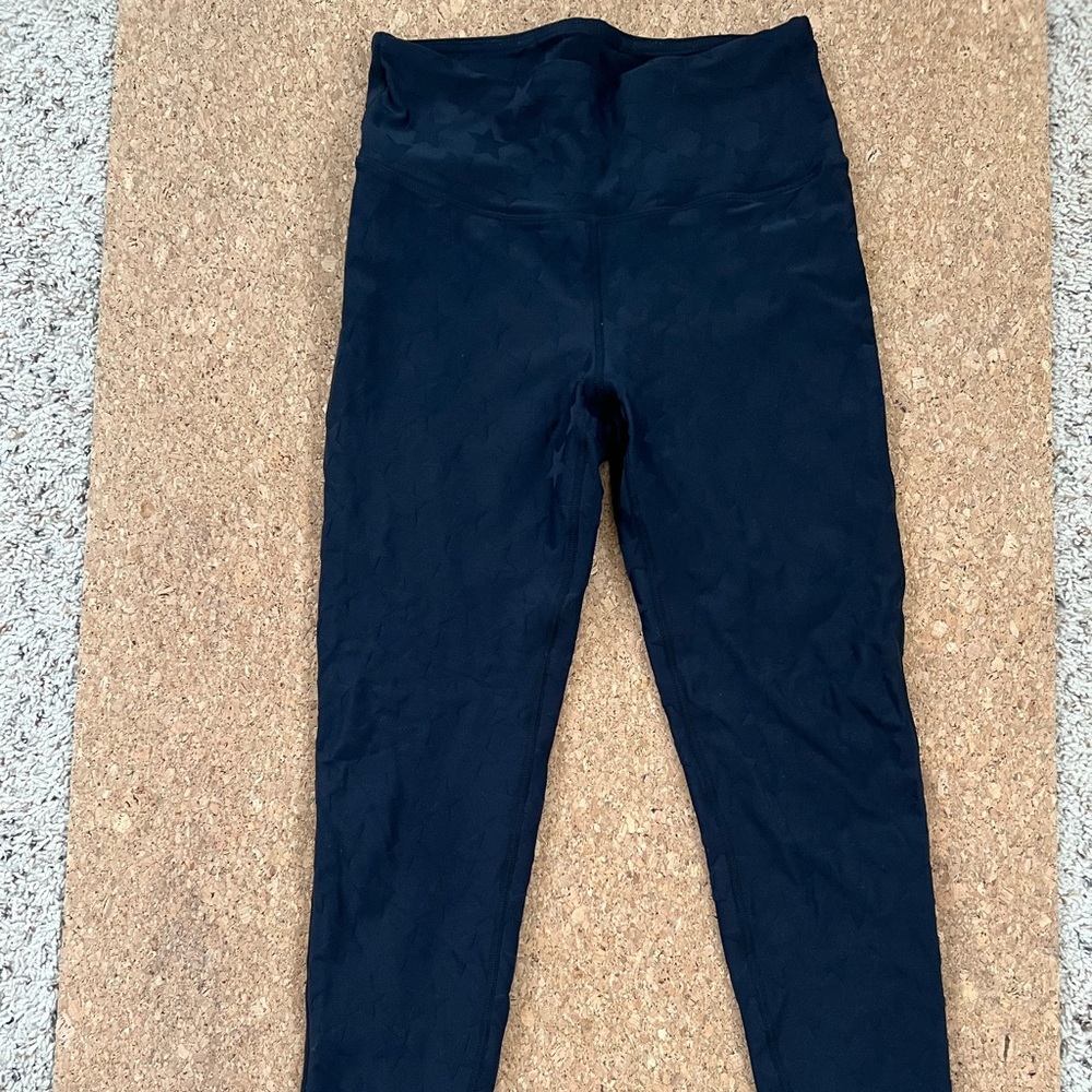 Black high waisted star tactel leggings